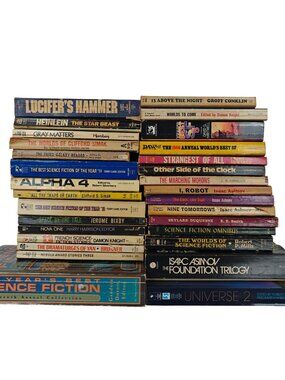 Vintage Science Fiction Paperback Lot Of 30 Books Asimov Heinlein Silverberg